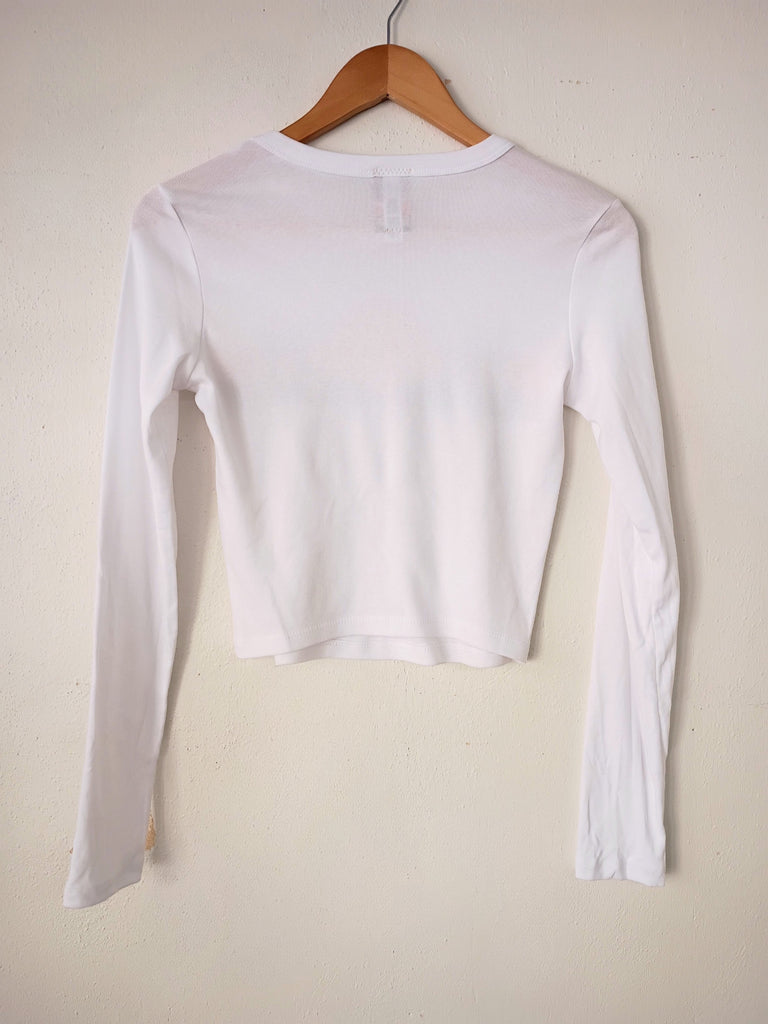 Desert Horizon Center Sun Long Sleeve Crop Top