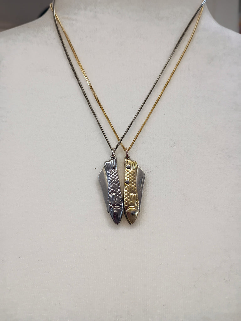 Small Fish Knife Necklace