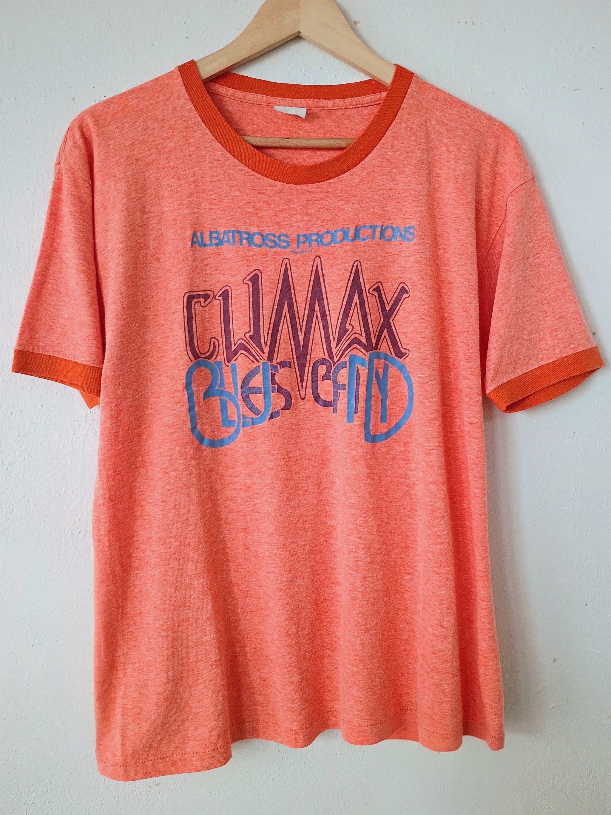 RARE 70s Climax Blue Band Vintage Ringer Tee – Classic Rock Couture