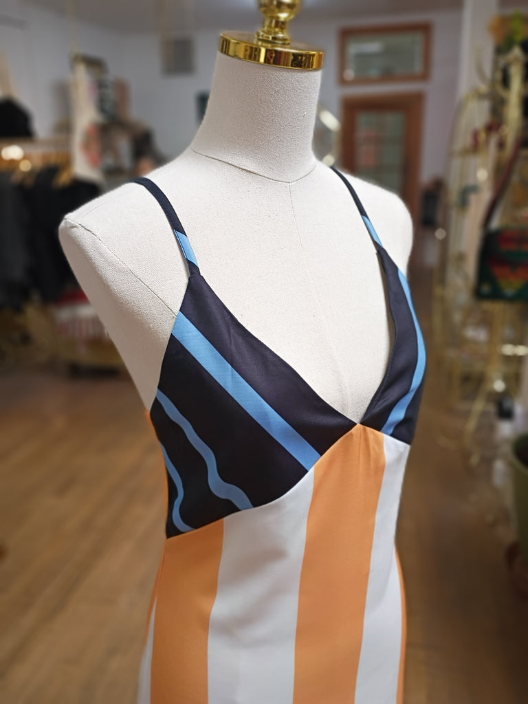 Color Block Maxi Dress – Classic Rock Couture