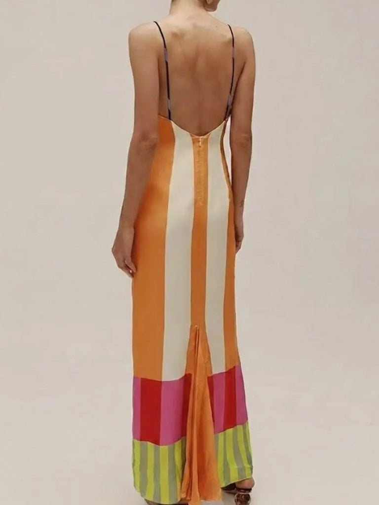 color block tiered maxi dress Color Block Maxi Tiered Dress Pink