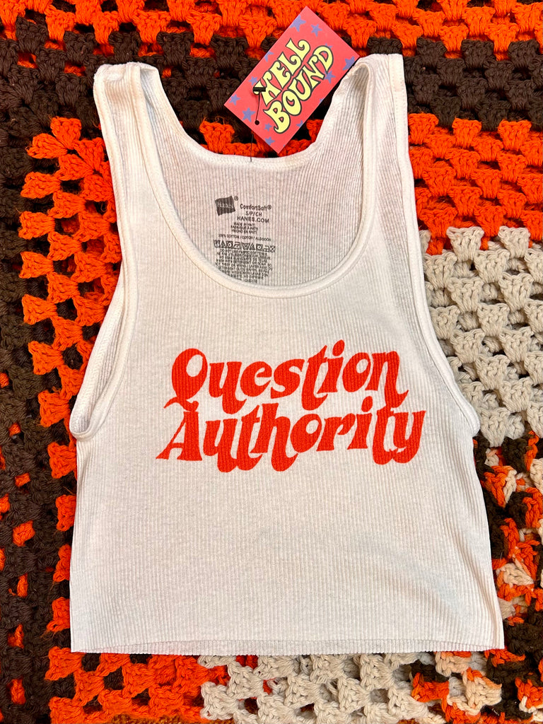 Question Authority Crop Tank