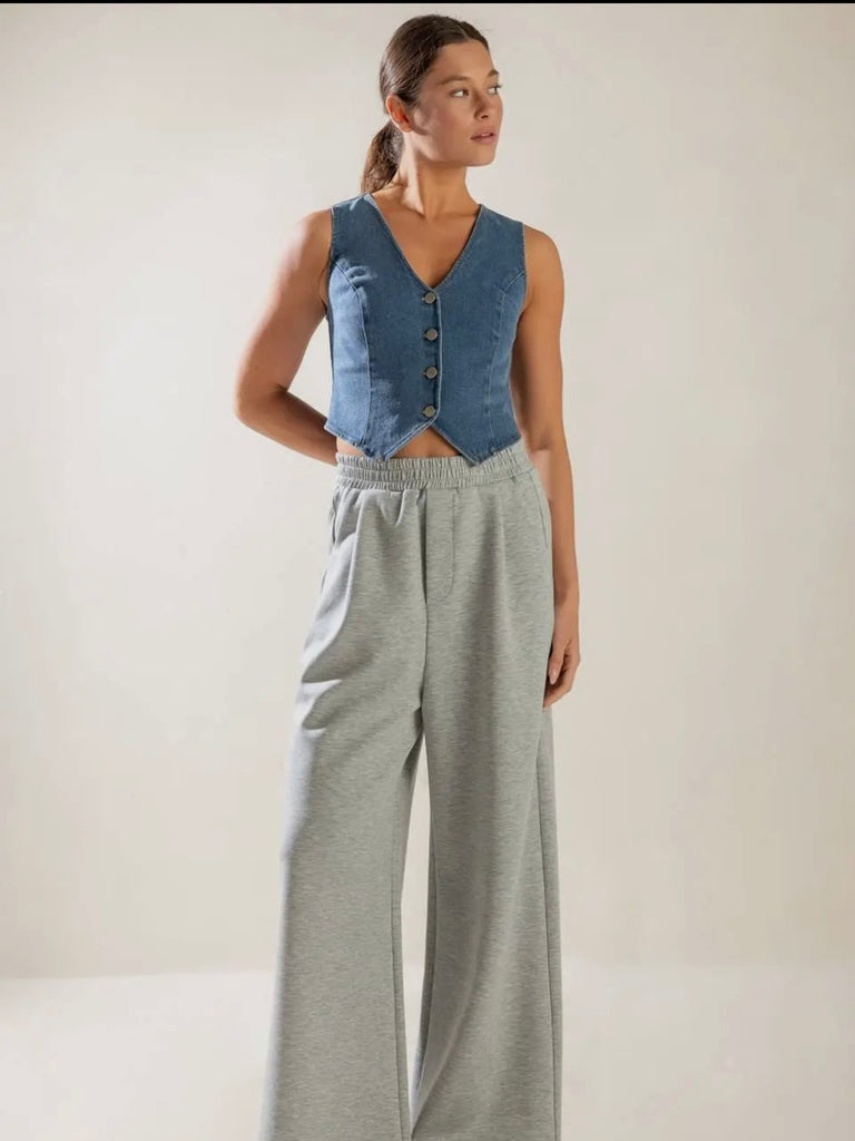 Washed Denim Vest