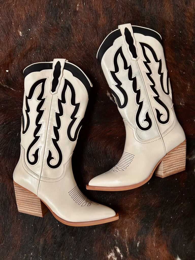 Ida White Cowgirl Boots