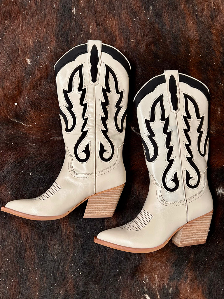 Ida White Cowgirl Boots