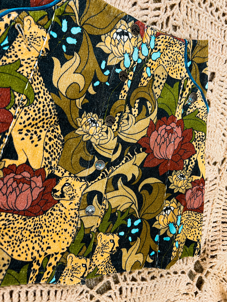 Wild Child Snap Front Corduroy Skirt