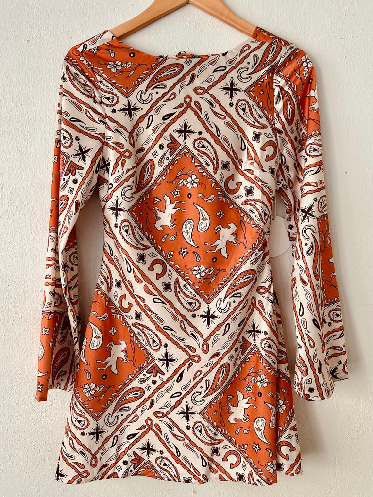 Paisley Rodeo Backless Dress