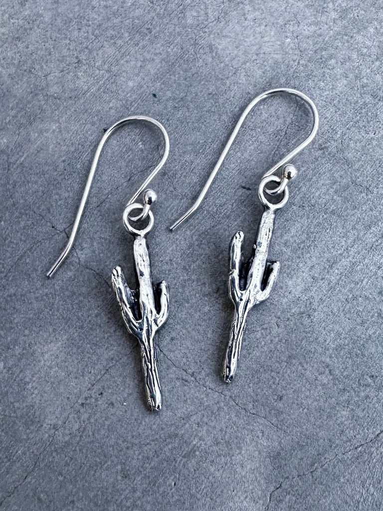 Tiny Saguaro Necklace + Earrings