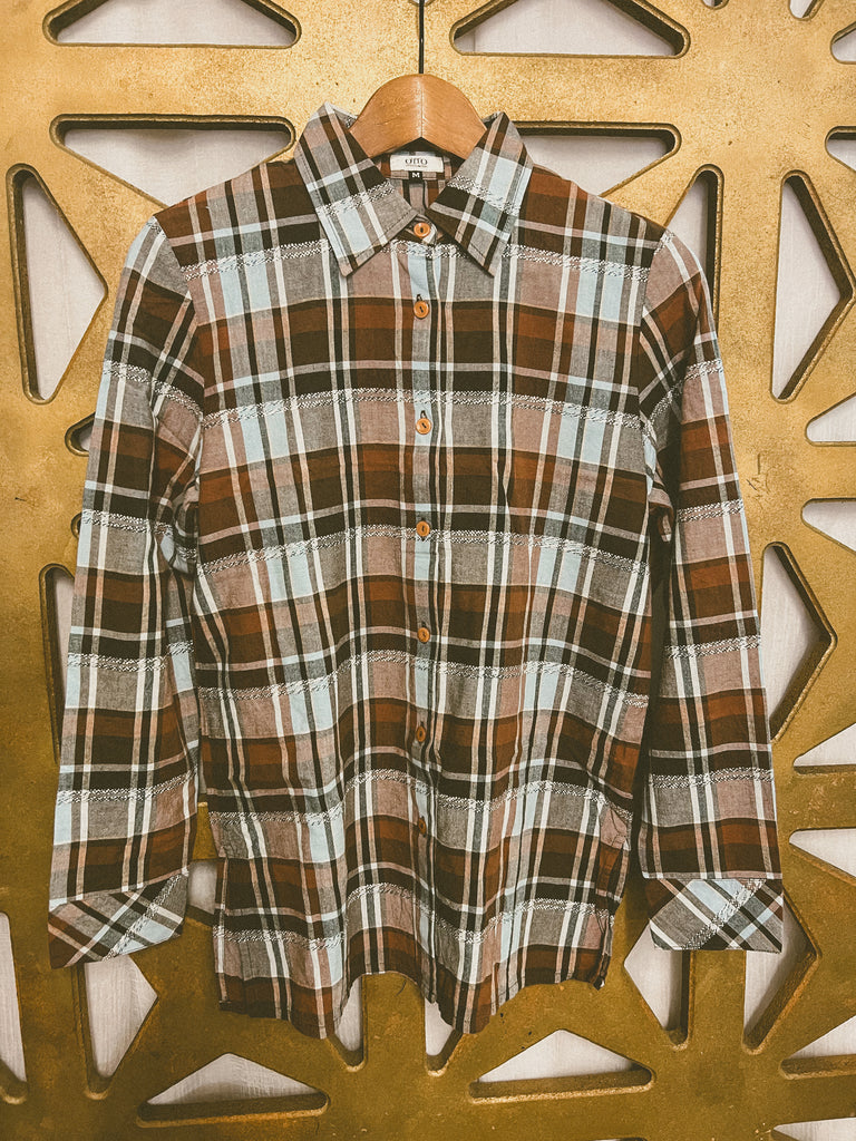 Pre-Loved Vintage Long-Sleeve Button Up Blouse