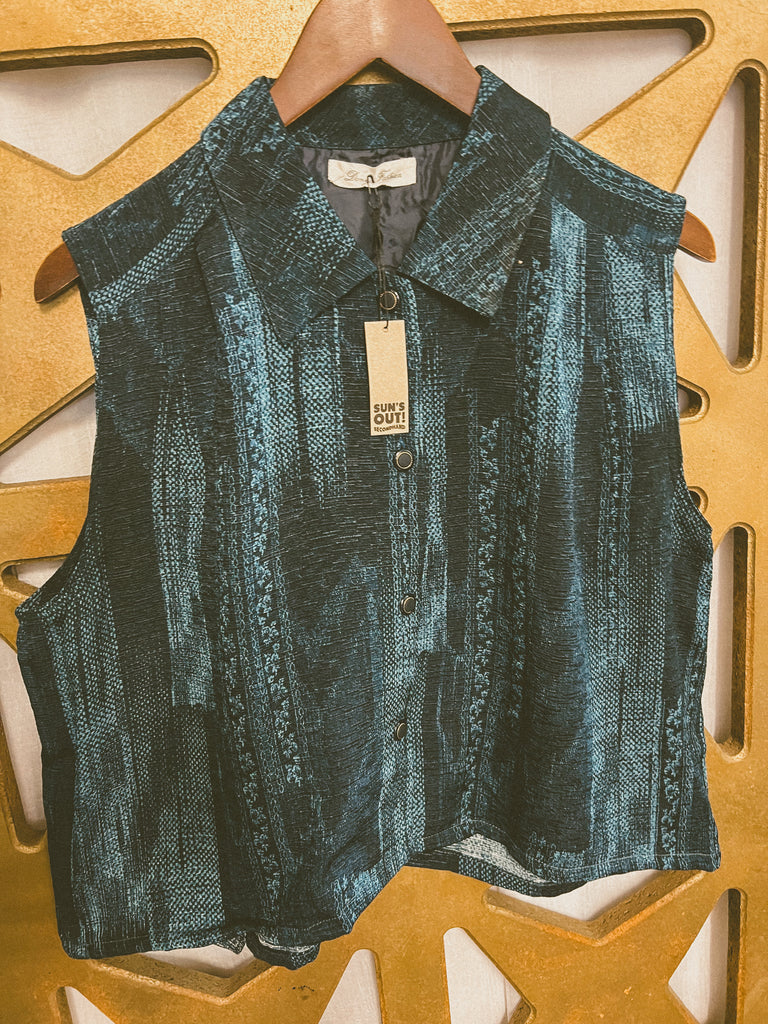 Re Worked Vintage Navy Button Up