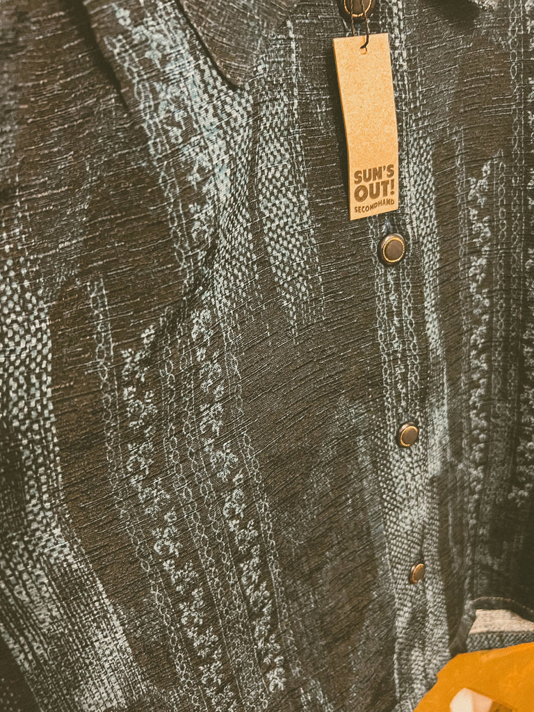 Re Worked Vintage Navy Button Up