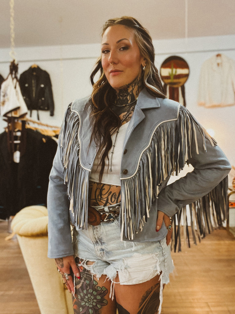 Two Toned Fringe Jacket