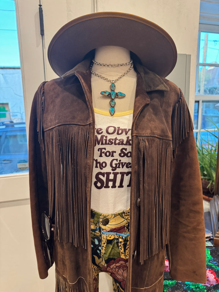 70s Fringe Suede Jacket