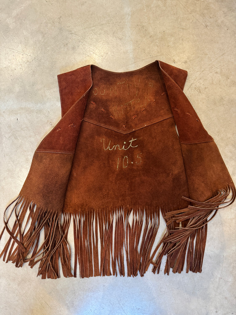 Handmade Fringe Suede Vest