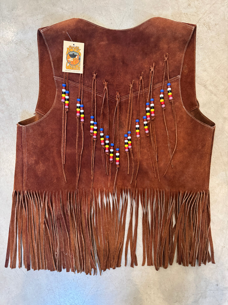 Handmade Fringe Suede Vest