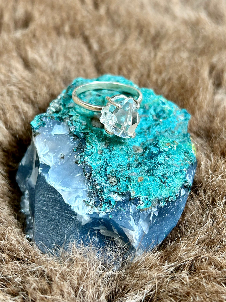 Herkimer Diamond Silver Ring
