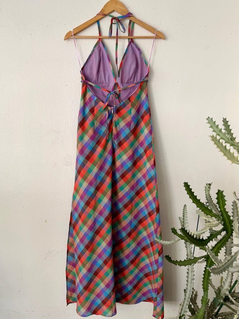 printed halter neck dress Liana | BLUE Porcelain Print Halter-Neck Maxi Dress