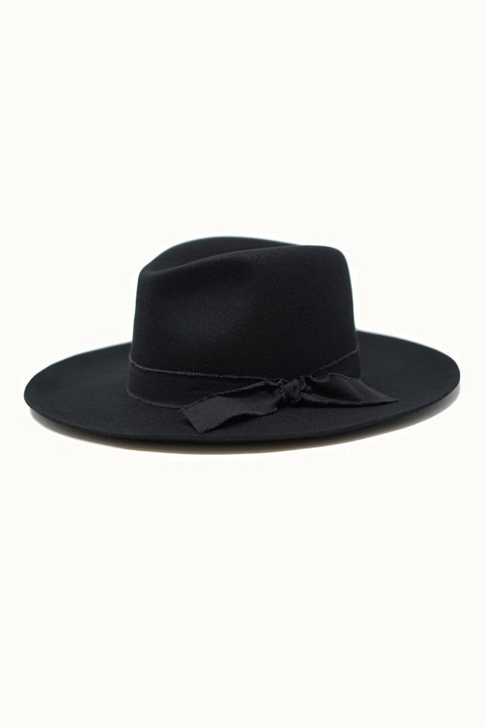 Kaia Black Felt Hat