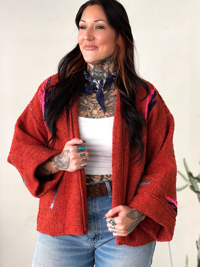 Handmade Red Thunderbird Jacket