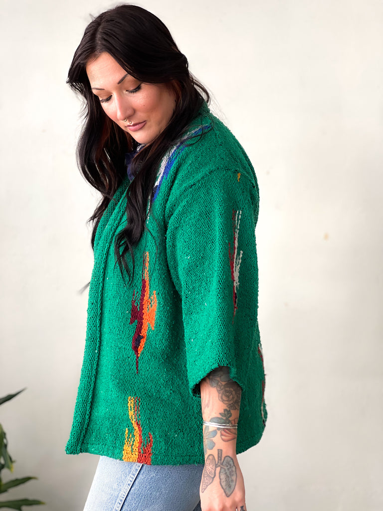 Handmade Kelly Green Thunderbird Jacket