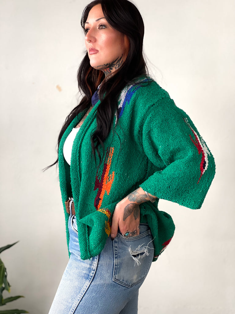 Handmade Kelly Green Thunderbird Jacket