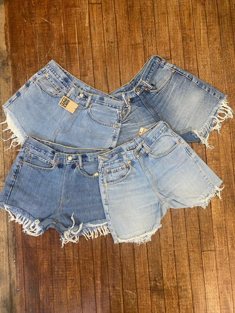 Upcycled Denim Cutoff Shorts