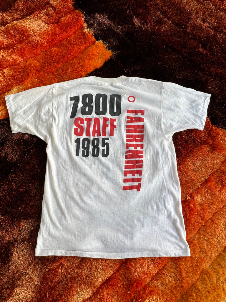 1985 Bon Jovi '1800 Degrees Fahrenheit Staff' Tee