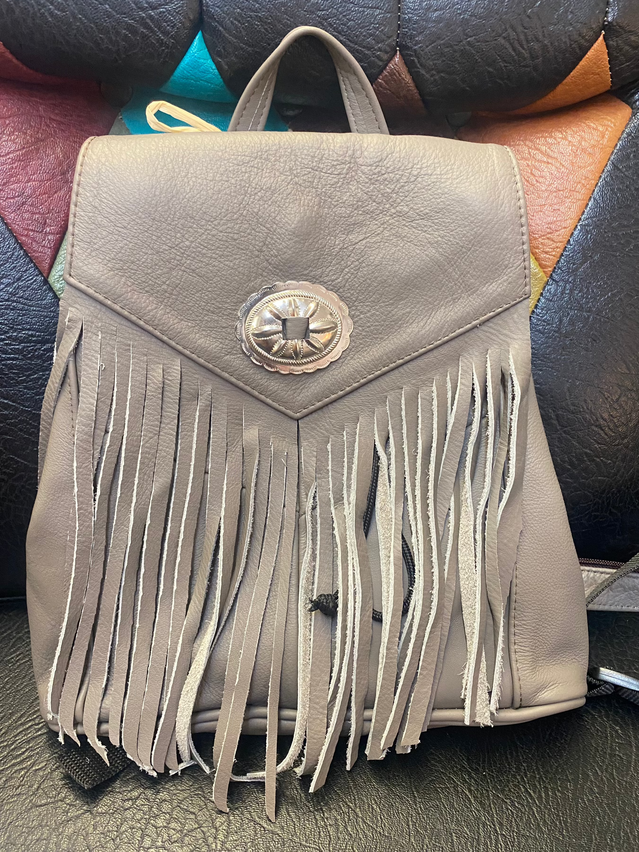 Fringe Backpack Classic Rock Couture Fringe Backpack Classic Rock Couture