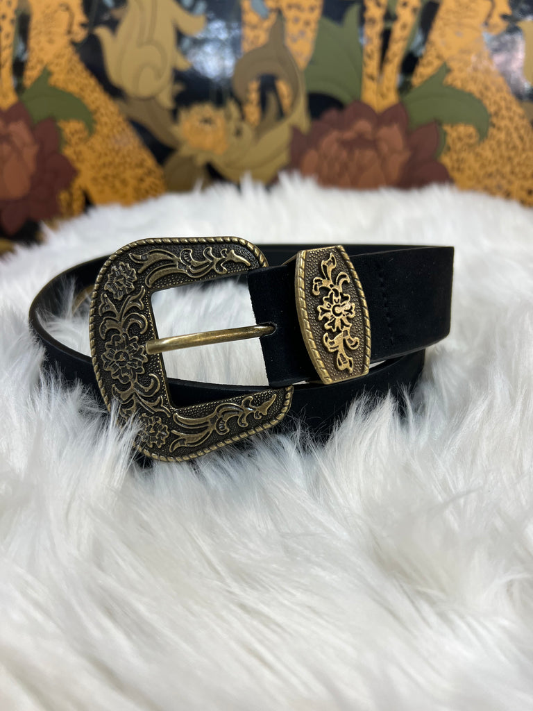 Faux Suede Western Belts