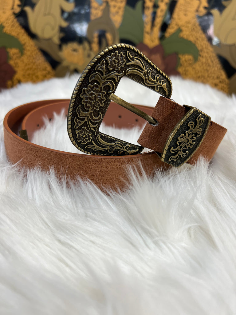 Faux Suede Western Belts