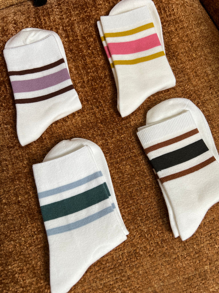 Stripe Crew Socks
