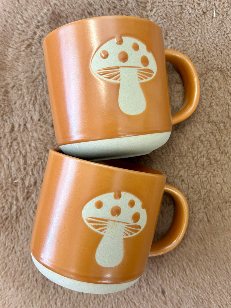 Retro Mushroom Ceramic Mug