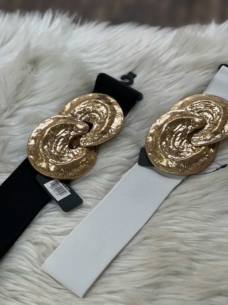 Two Circles Buckle Stretch Belt