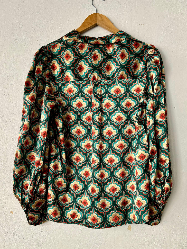 Vagabond Retro Green Tulip Blouse