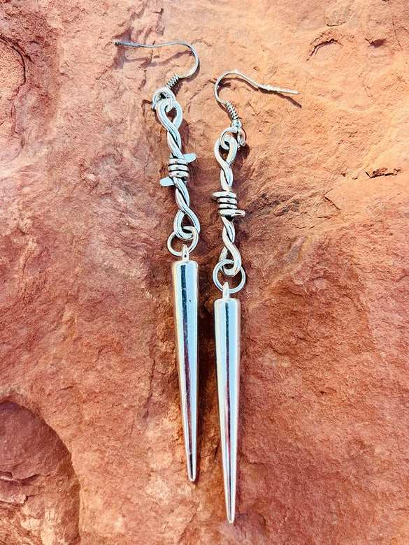 Barbed Wire Dangle Earrings