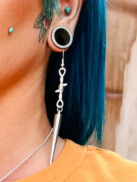 Barbed Wire Dangle Earrings