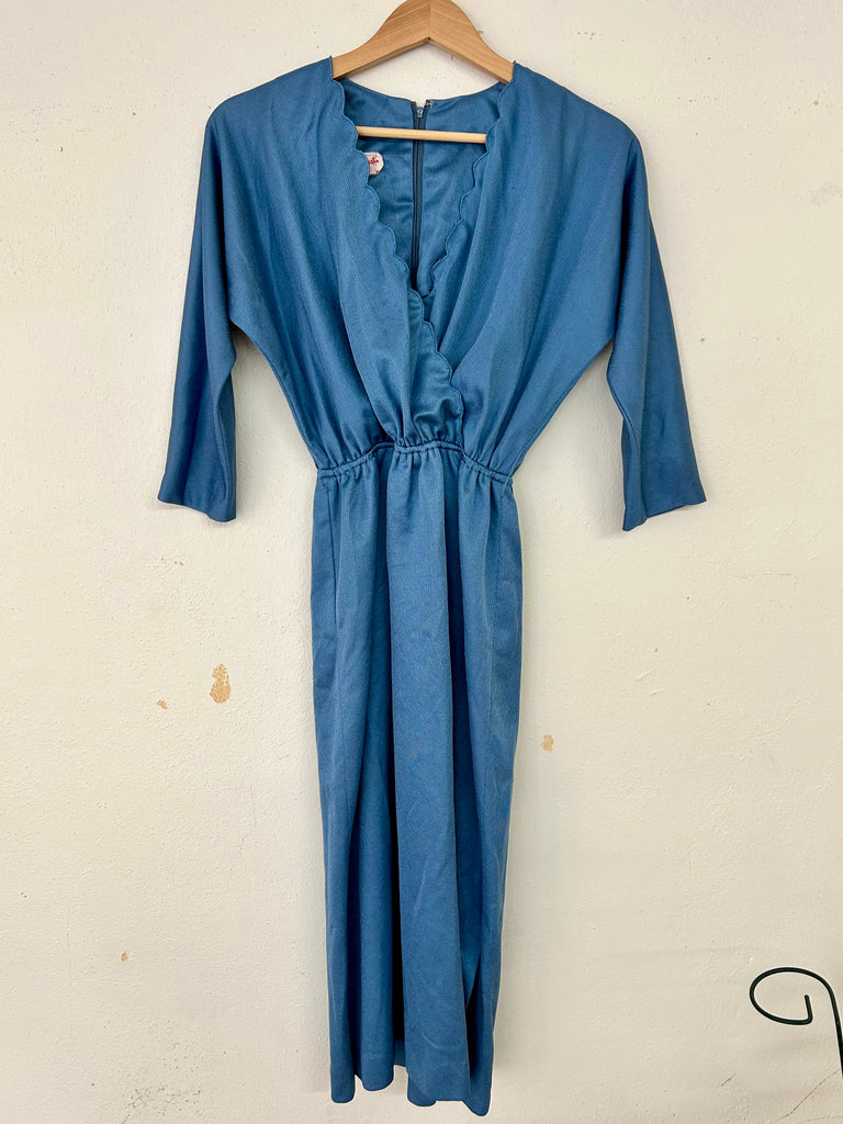 Vintage Blue Midi Dress