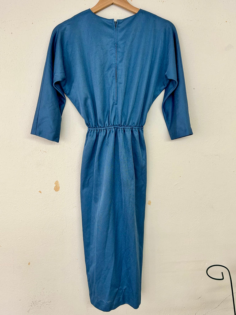 Vintage Blue Midi Dress