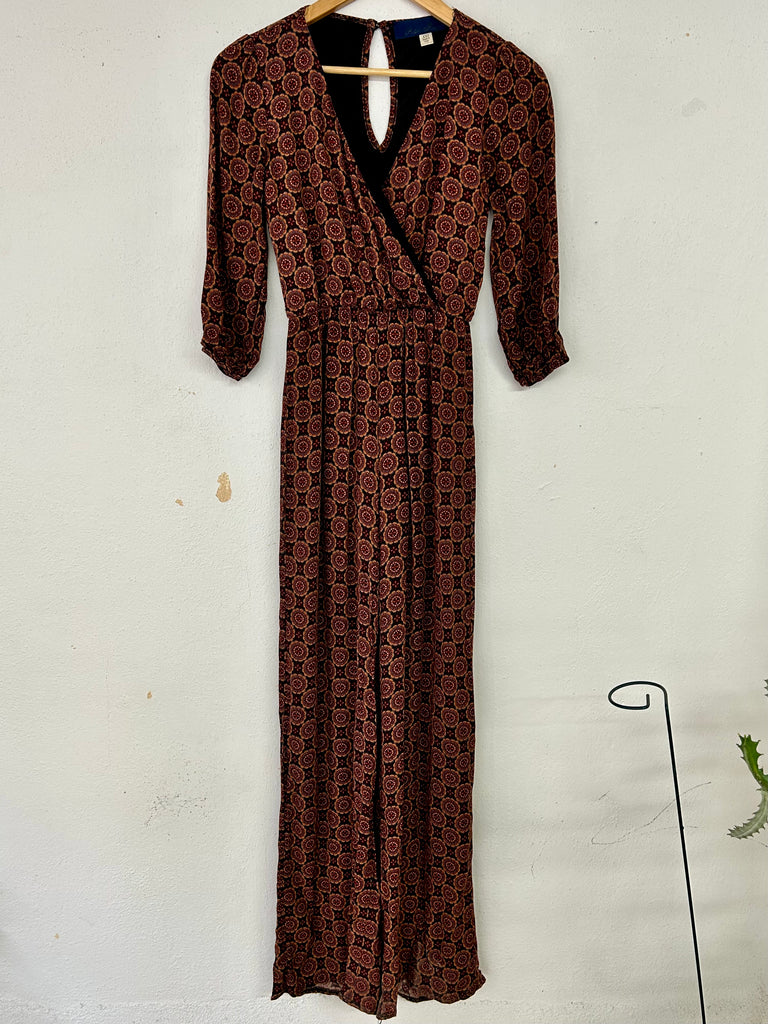 Vintage Mandala Patterned Jumpsuit