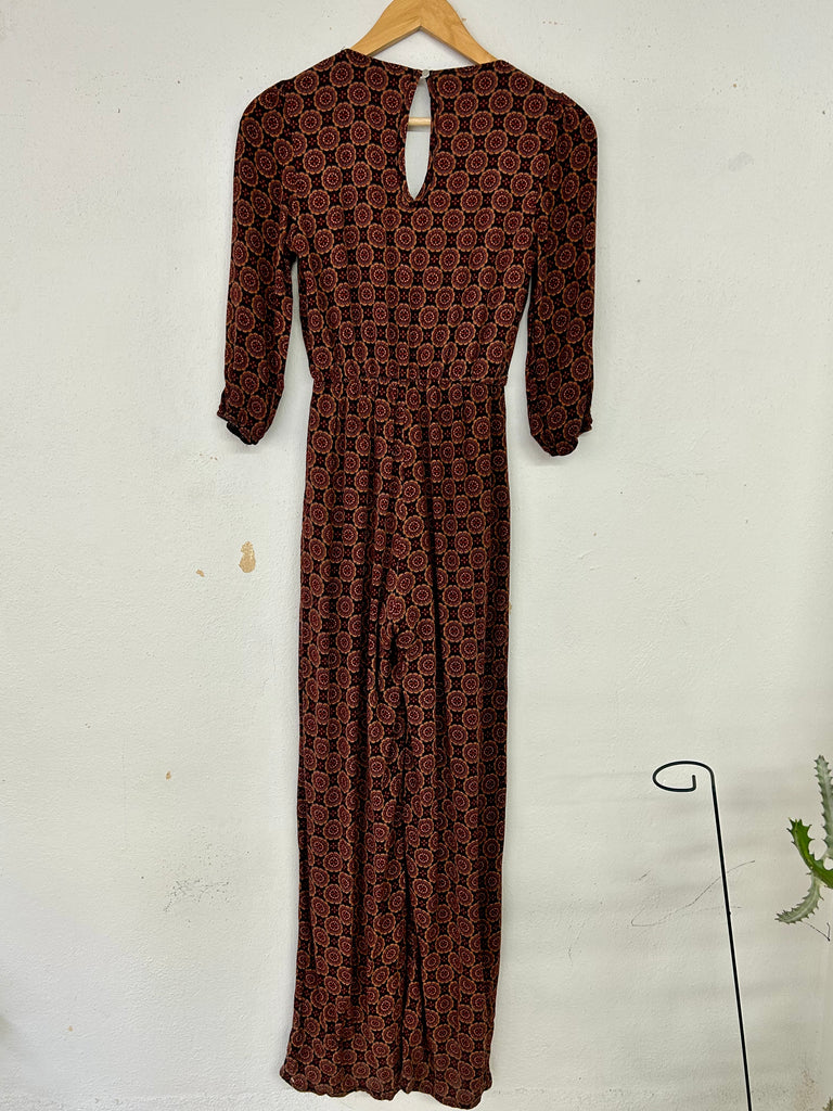 Vintage Mandala Patterned Jumpsuit