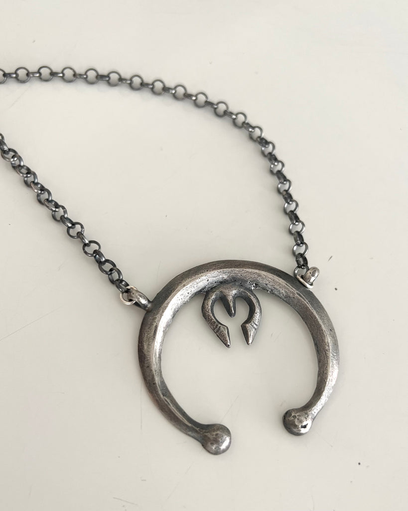 Large Sterling Silver Naja Necklace