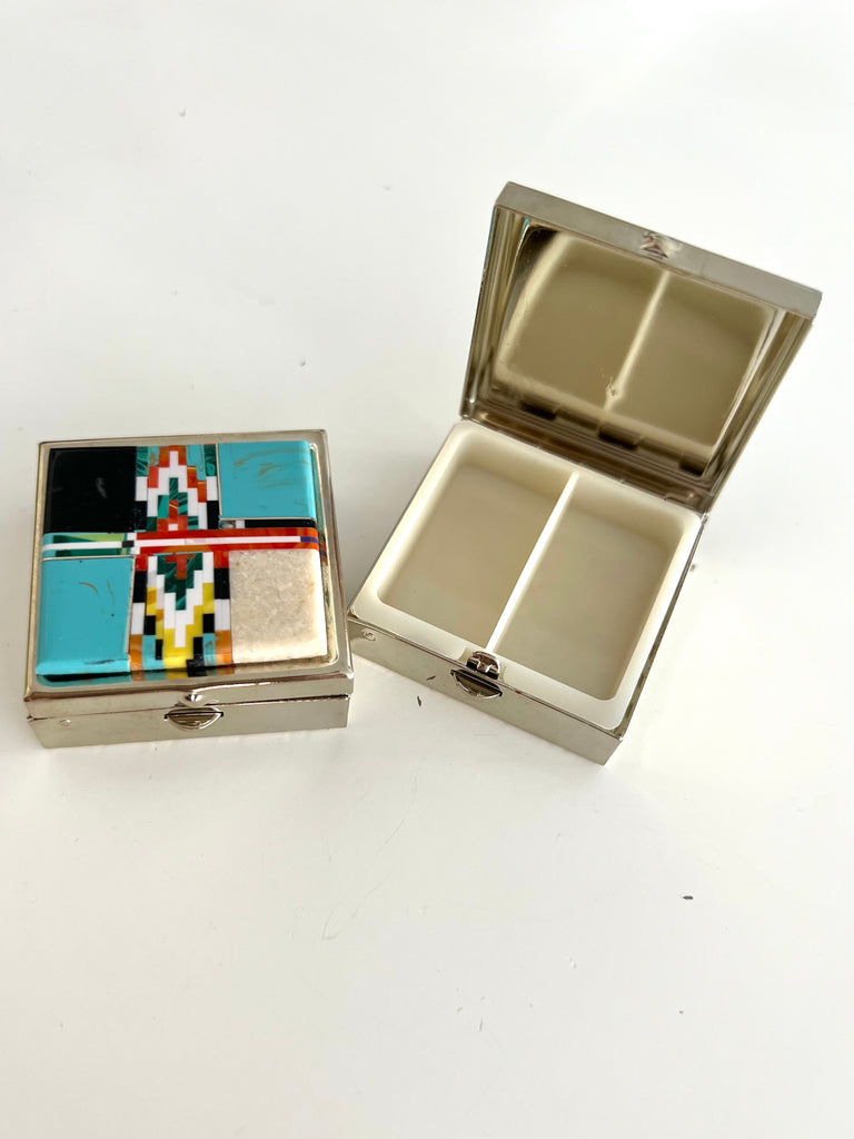 Aztec Turquoise Pill Box