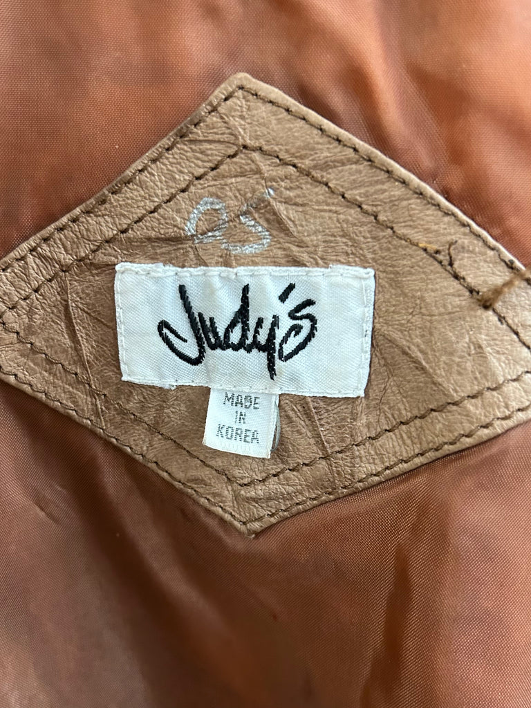 Vintage Cropped Leather Jacket