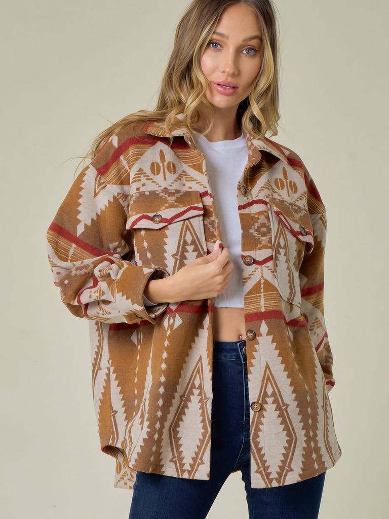 Oversized Southwestern Shacket