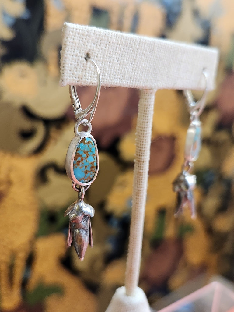 Ocotillo and Turquoise Earrings