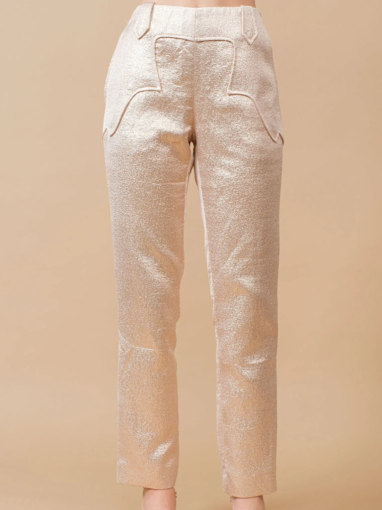 Metallic Western Pants