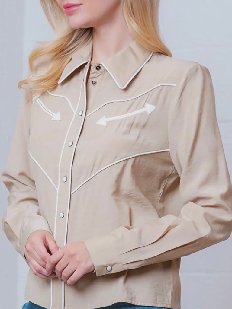 Long Sleeve Western Button Snap Shirt