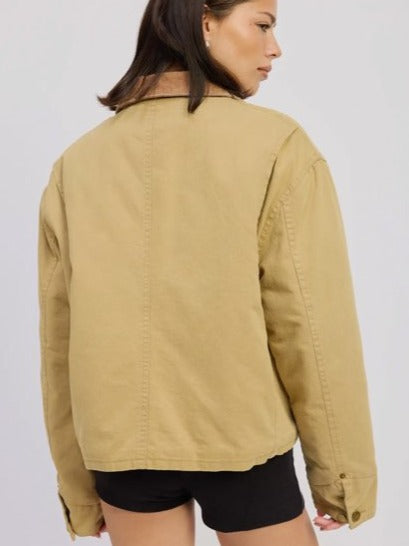 Olive Khaki Bomber Jacket