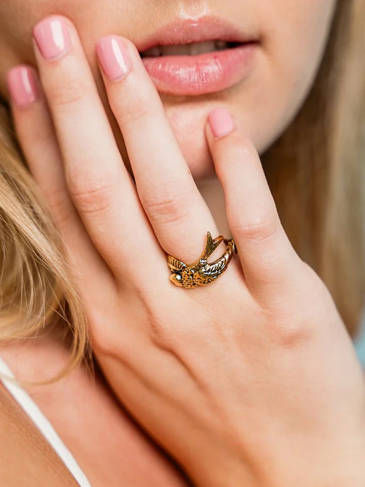 Sparrow Bird Adjustable Ring