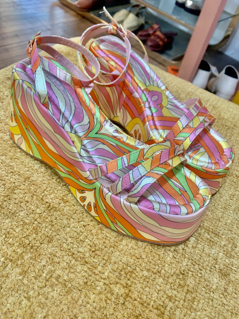 Psychedelic Silk Wedges
